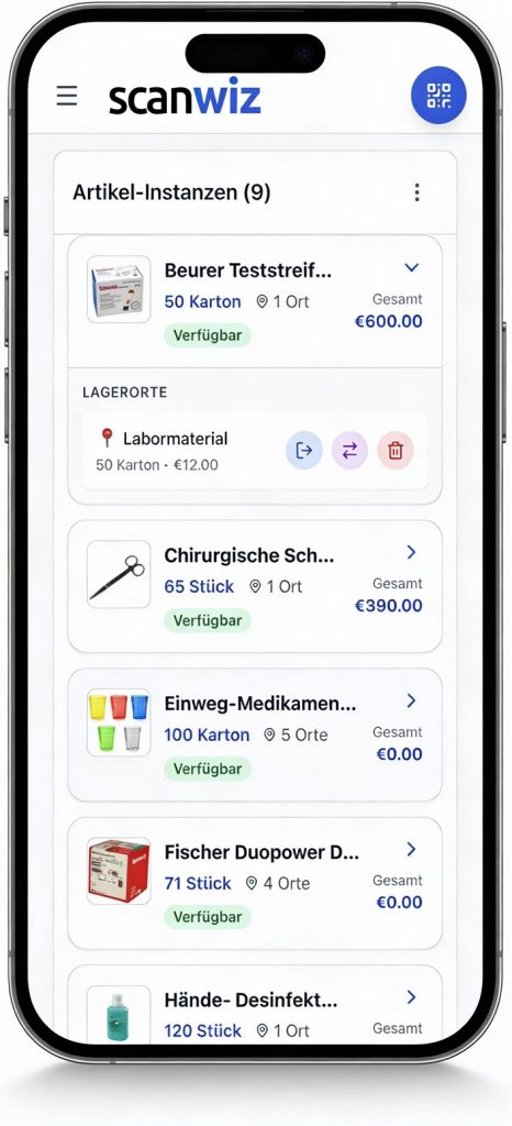 Scanwiz in Medizinlager