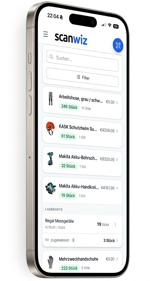 Scanwiz Mobile Screen Lagerartikel